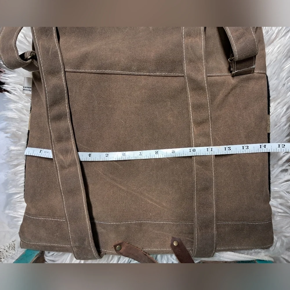 Southwestern Style Suede Backpack - Picture 5 of 7